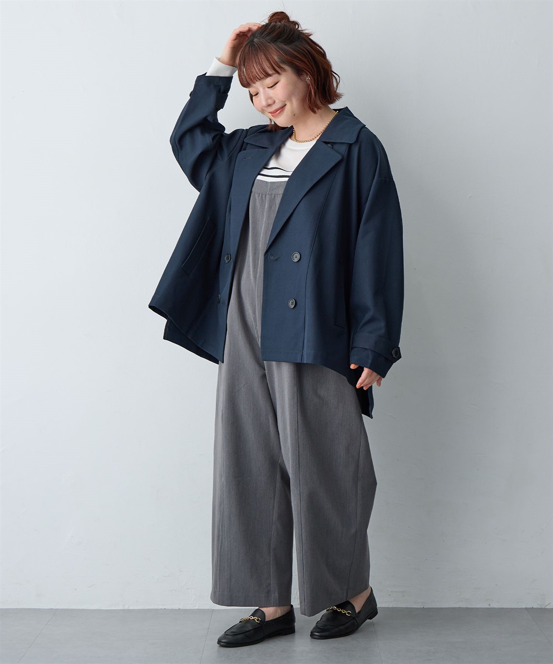 Life Style by cross marche 【anyfee/大きいサイズ】トレンチライクショートブルゾン_sub_23