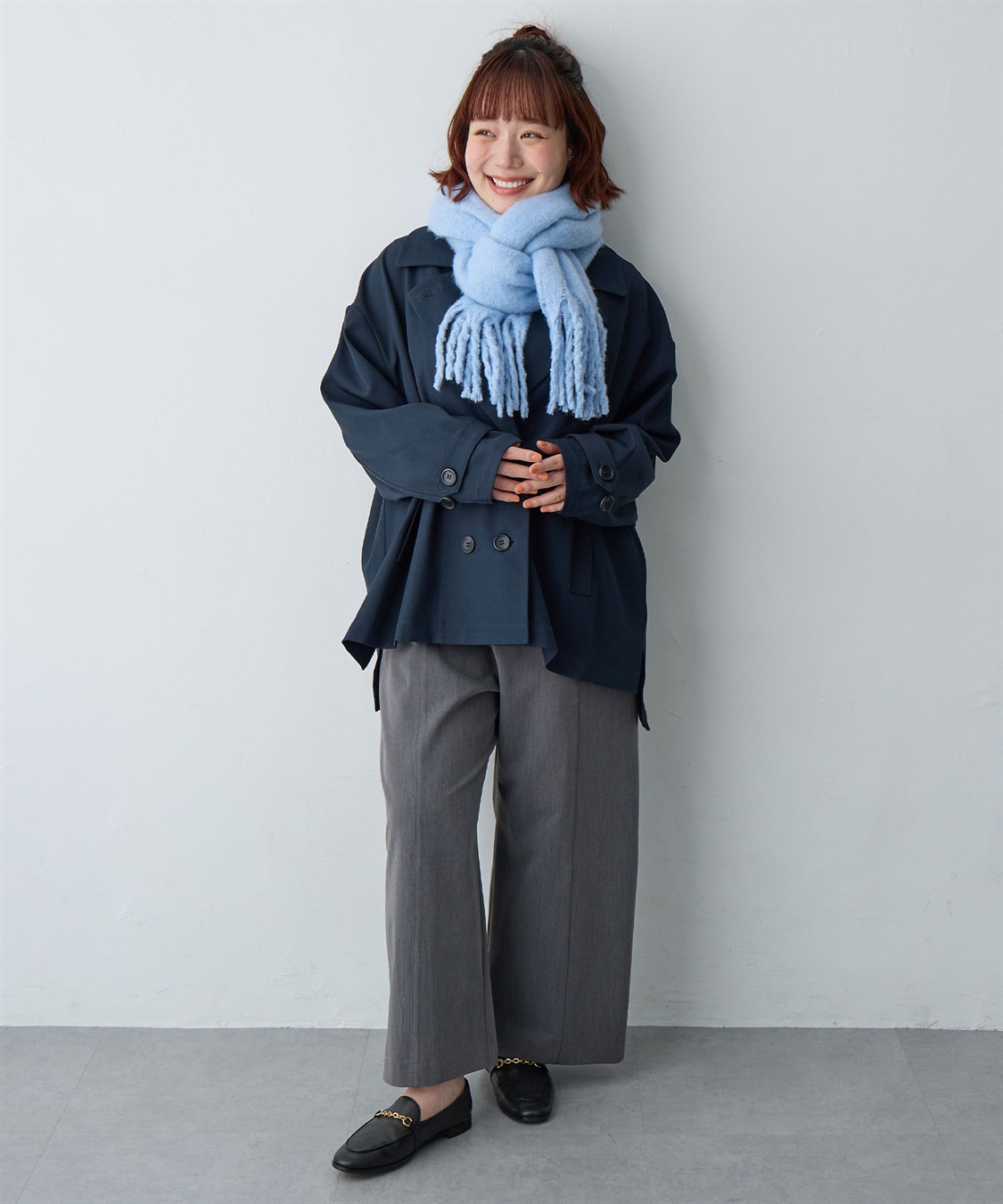 anyfee 【anyfee/大きいサイズ】ボリュームフリンジマフラー（2025AW)_sub_8