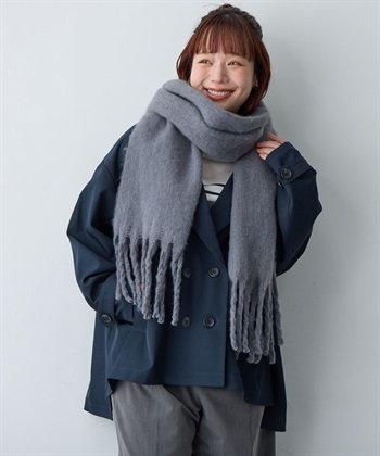 anyfee 【anyfee/大きいサイズ】ボリュームフリンジマフラー（2025AW)_subthumb_20