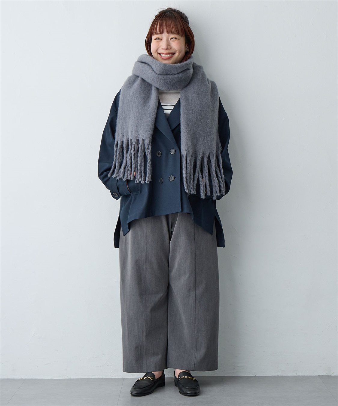 anyfee 【anyfee/大きいサイズ】ボリュームフリンジマフラー（2025AW)_sub_21