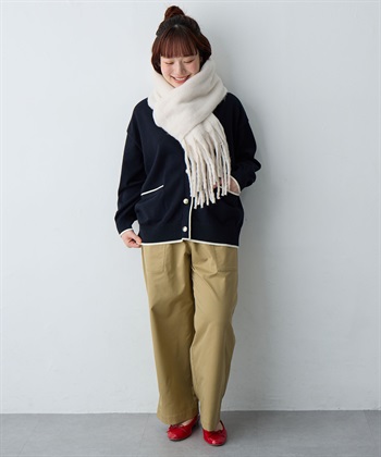 anyfee 【anyfee/大きいサイズ】ボリュームフリンジマフラー（2025AW)_subthumb_23