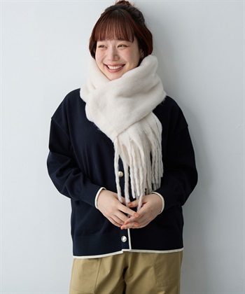 anyfee 【anyfee/大きいサイズ】ボリュームフリンジマフラー（2025AW)_subthumb_24