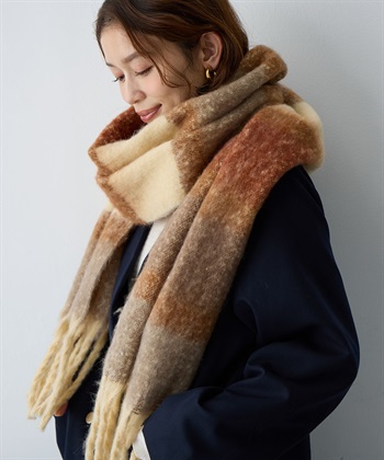 anyfee 【anyfee/大きいサイズ】ボリュームフリンジマフラー（2025AW)_subthumb_27