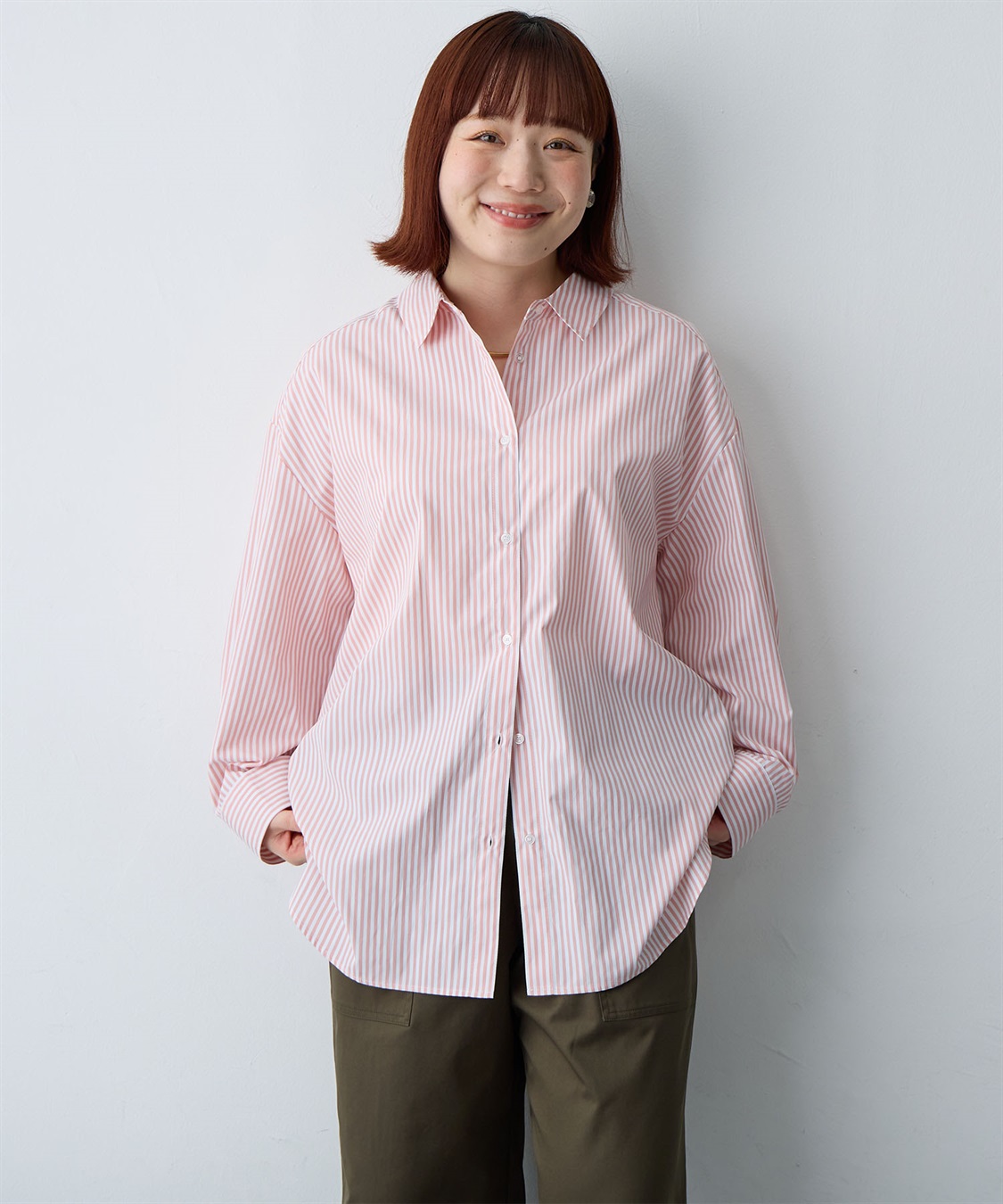 anyfee 【anyfee/大きいサイズ】リラックスフィットストライプ柄レギュラーシャツ/チュニック_sub_19