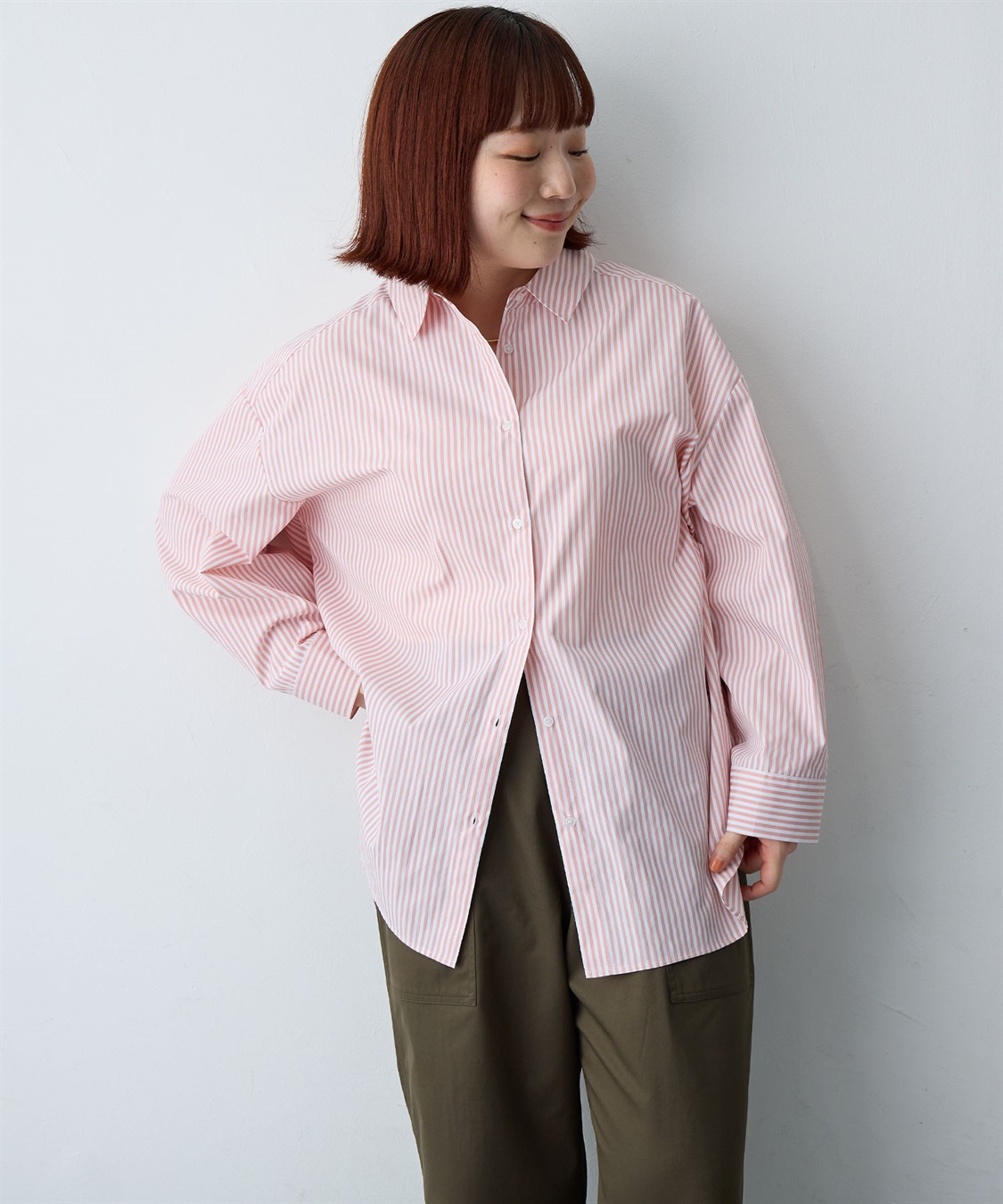 anyfee 【anyfee/大きいサイズ】リラックスフィットストライプ柄レギュラーシャツ/チュニック_sub_21