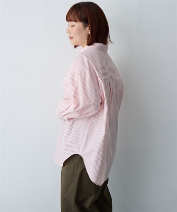 anyfee 【anyfee/大きいサイズ】リラックスフィットストライプ柄レギュラーシャツ/チュニック_subthumb_23