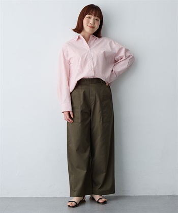 anyfee 【anyfee/大きいサイズ】リラックスフィットストライプ柄レギュラーシャツ/チュニック_subthumb_26