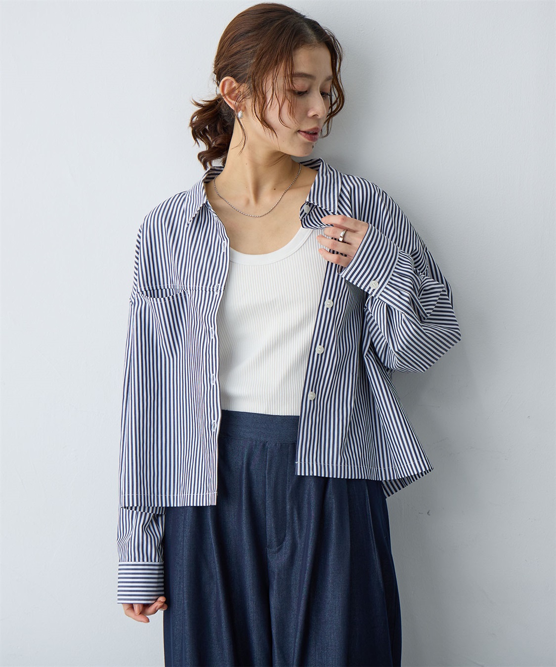 anyfee 【anyfee/大きいサイズ】ショート丈シャツ(2026SS)_sub_22