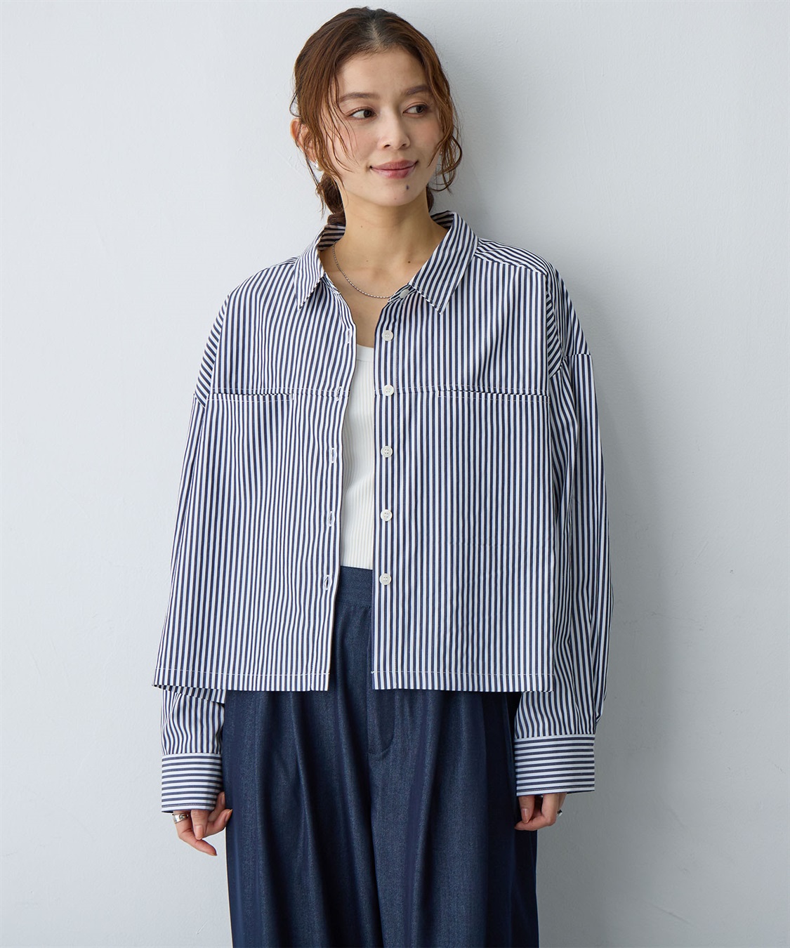 anyfee 【anyfee/大きいサイズ】ショート丈シャツ(2026SS)_sub_23