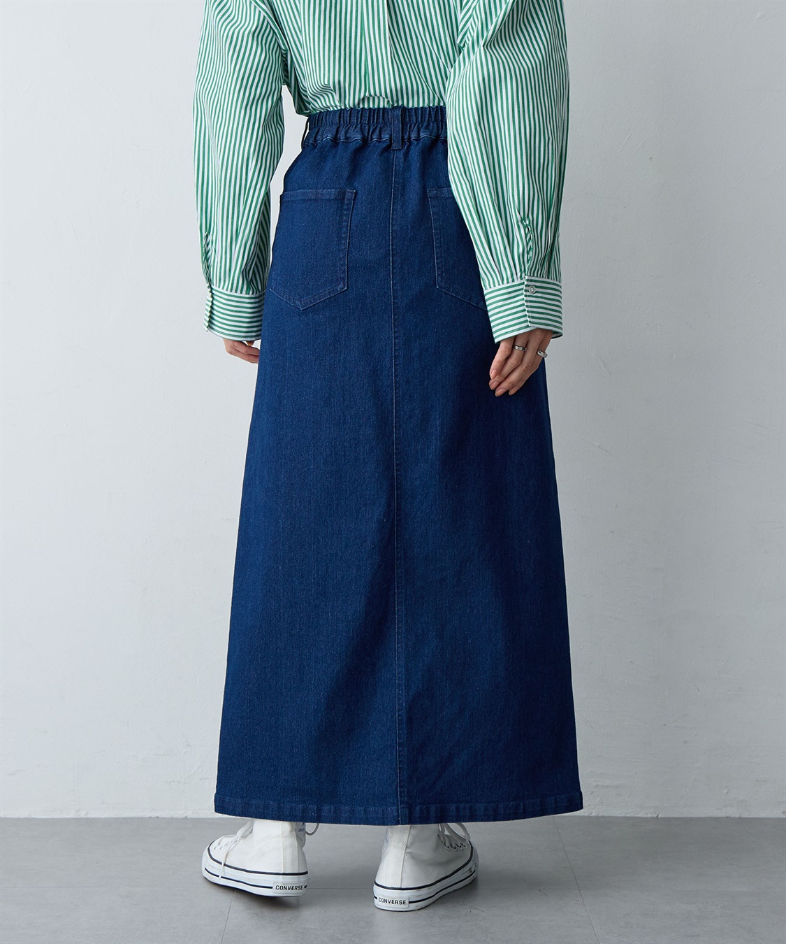 anyfee 【anyfee/大きいサイズ】フロントスリットデニムスカート(2026SS)_sub_5