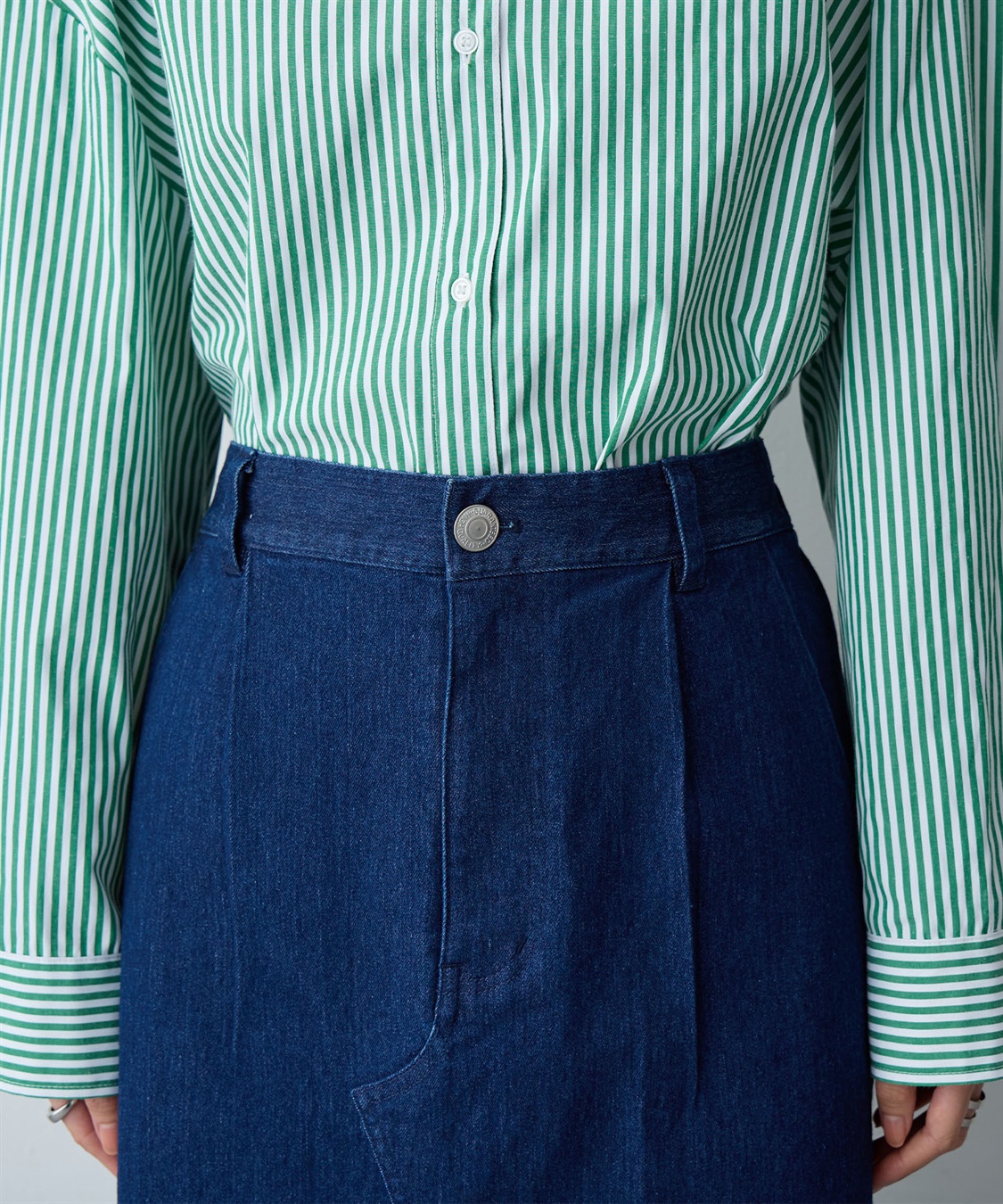 anyfee 【anyfee/大きいサイズ】フロントスリットデニムスカート(2026SS)_sub_6