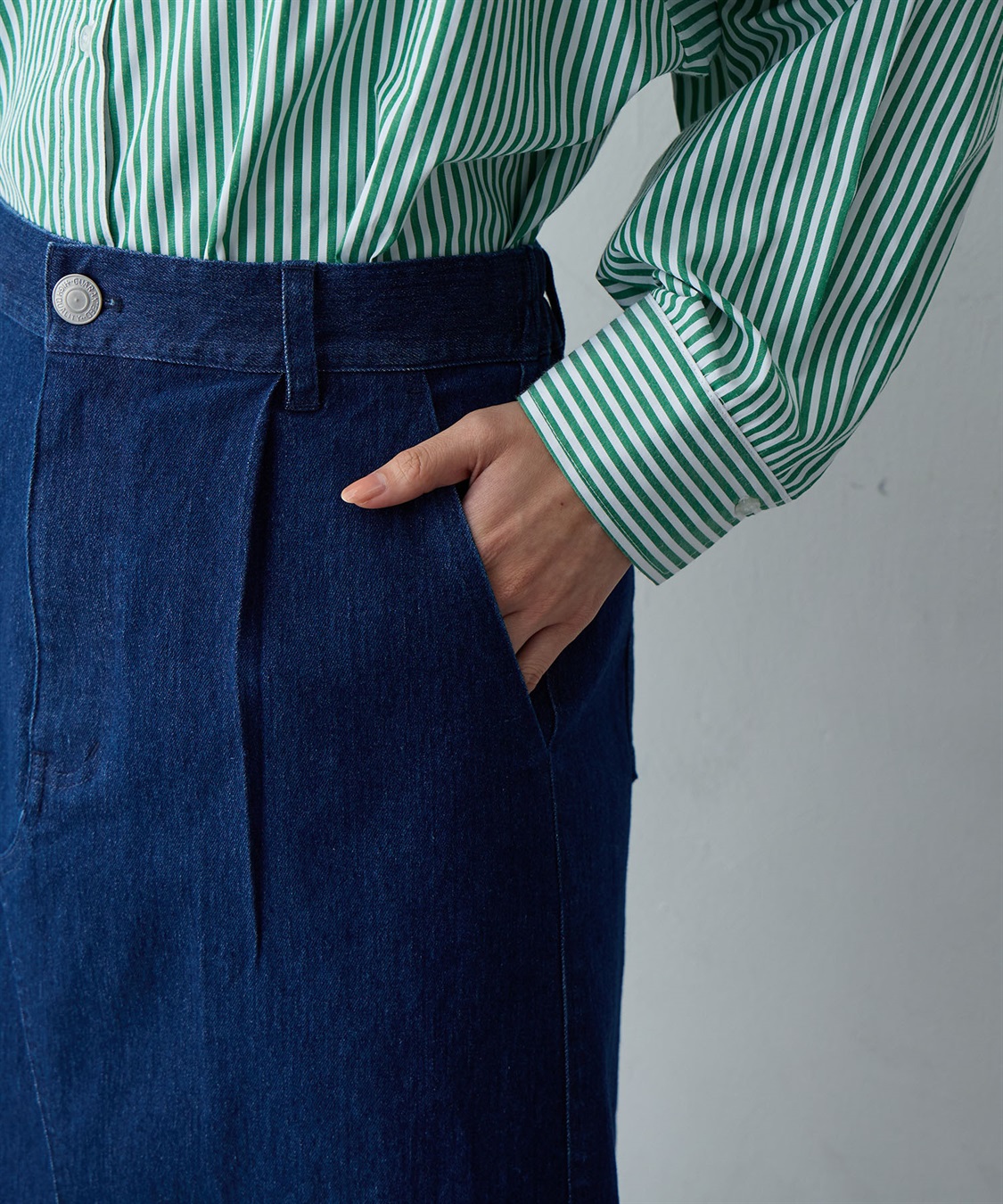 anyfee 【anyfee/大きいサイズ】フロントスリットデニムスカート(2026SS)_sub_8