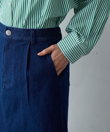 anyfee 【anyfee/大きいサイズ】フロントスリットデニムスカート(2026SS)_subthumb_8