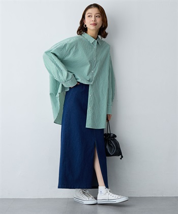 anyfee 【anyfee/大きいサイズ】フロントスリットデニムスカート(2026SS)_subthumb_12