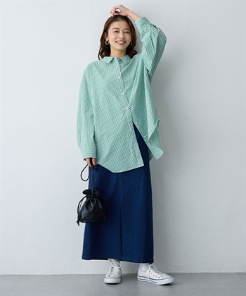 anyfee 【anyfee/大きいサイズ】フロントスリットデニムスカート(2026SS)_subthumb_13