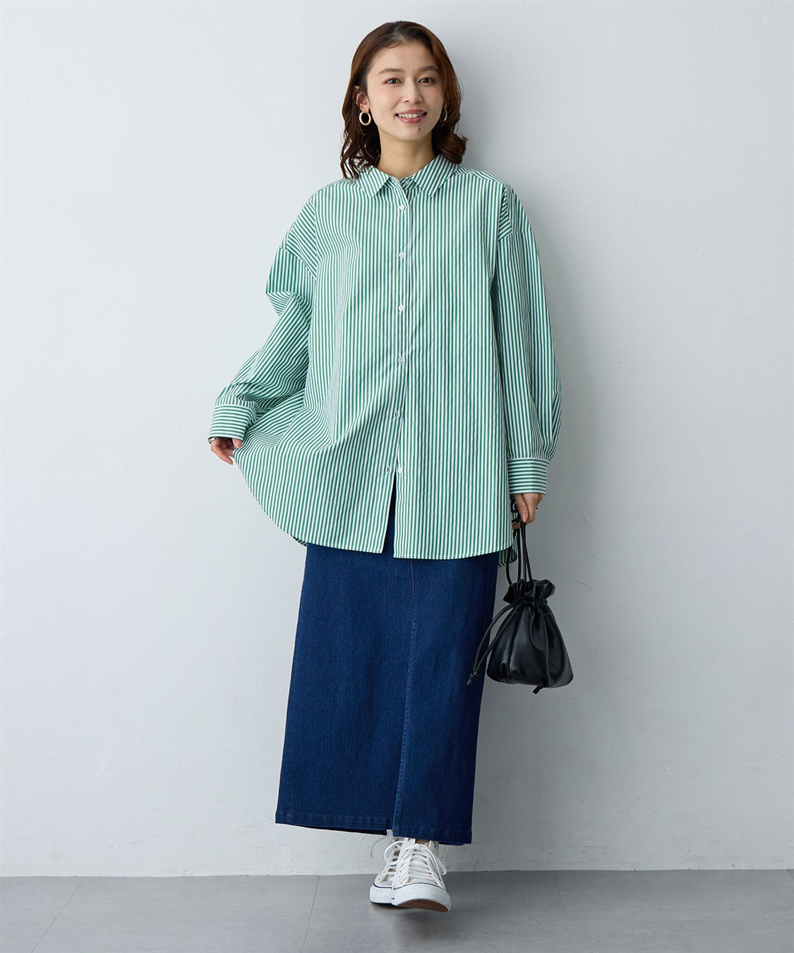 anyfee 【anyfee/大きいサイズ】フロントスリットデニムスカート(2026SS)_sub_14