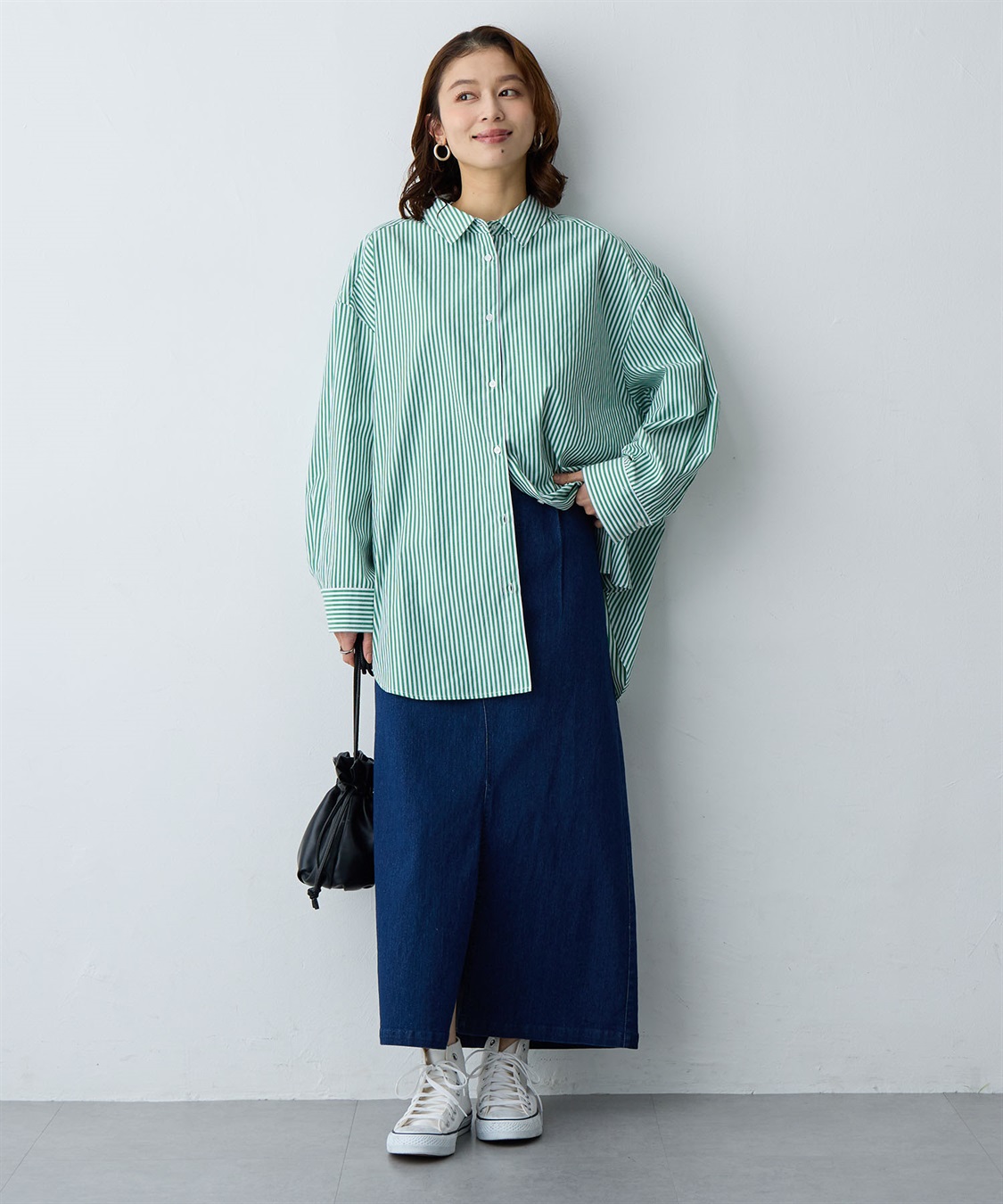 anyfee 【anyfee/大きいサイズ】フロントスリットデニムスカート(2026SS)_sub_15