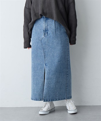 anyfee 【anyfee/大きいサイズ】フロントスリットデニムスカート(2026SS)_subthumb_18