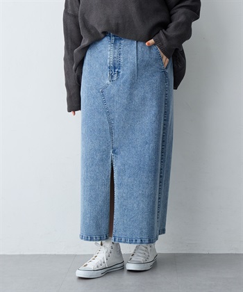 anyfee 【anyfee/大きいサイズ】フロントスリットデニムスカート(2026SS)_subthumb_19