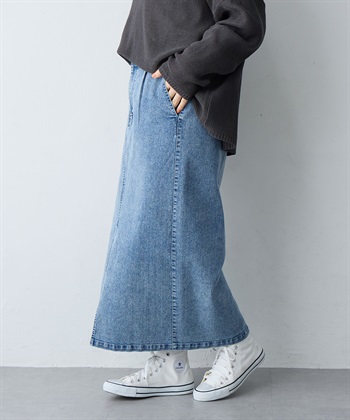 anyfee 【anyfee/大きいサイズ】フロントスリットデニムスカート(2026SS)_subthumb_20