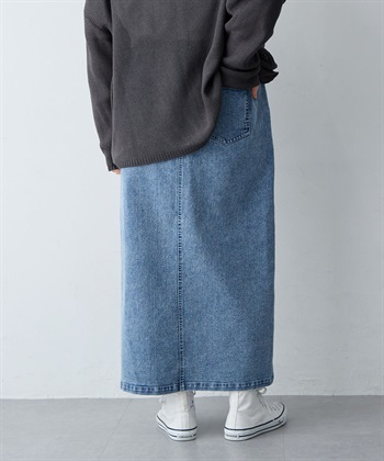 anyfee 【anyfee/大きいサイズ】フロントスリットデニムスカート(2026SS)_subthumb_21