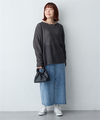 anyfee 【anyfee/大きいサイズ】フロントスリットデニムスカート(2026SS)_subthumb_22