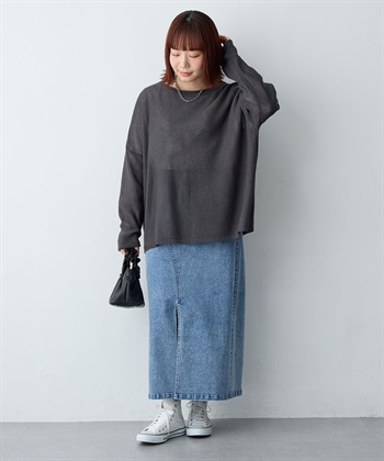 anyfee 【anyfee/大きいサイズ】フロントスリットデニムスカート(2026SS)_subthumb_24