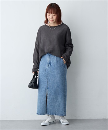 anyfee 【anyfee/大きいサイズ】フロントスリットデニムスカート(2026SS)_subthumb_25