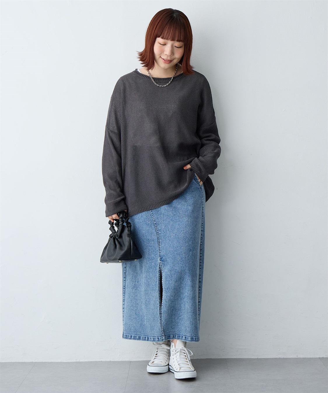 anyfee 【anyfee/大きいサイズ】フロントスリットデニムスカート(2026SS)_sub_26