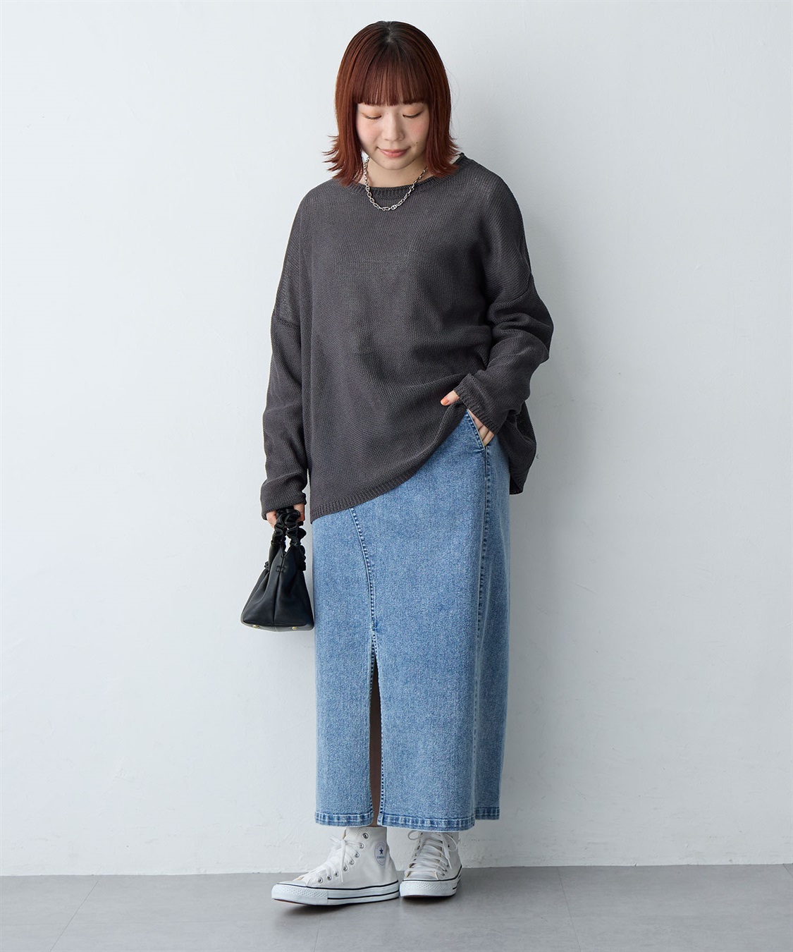 anyfee 【anyfee/大きいサイズ】フロントスリットデニムスカート(2026SS)_sub_27