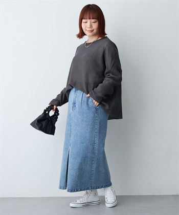 anyfee 【anyfee/大きいサイズ】フロントスリットデニムスカート(2026SS)_subthumb_28