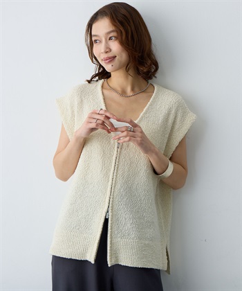 anyfee 【anyfee/大きいサイズ】ダブルジップVネックベスト(2026SS)_subthumb_6