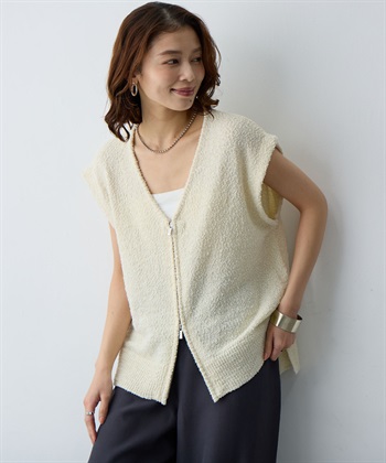 anyfee 【anyfee/大きいサイズ】ダブルジップVネックベスト(2026SS)_subthumb_7