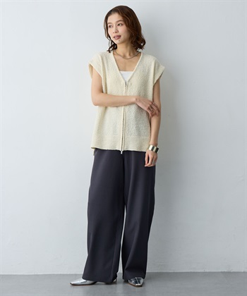 anyfee 【anyfee/大きいサイズ】ダブルジップVネックベスト(2026SS)_subthumb_9