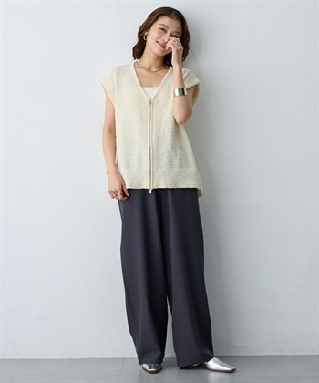 anyfee 【anyfee/大きいサイズ】ダブルジップVネックベスト(2026SS)_subthumb_10