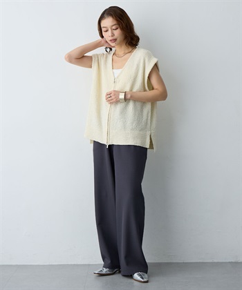 anyfee 【anyfee/大きいサイズ】ダブルジップVネックベスト(2026SS)_subthumb_12