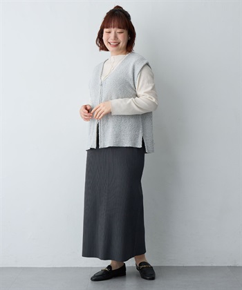 anyfee 【anyfee/大きいサイズ】ダブルジップVネックベスト(2026SS)_subthumb_27