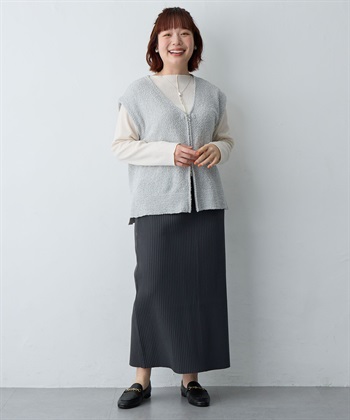 anyfee 【anyfee/大きいサイズ】ダブルジップVネックベスト(2026SS)_subthumb_29