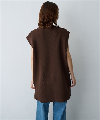 anyfee 【anyfee/大きいサイズ】金釦Vネックニットベスト/チュニック(2026SS)_subthumb_5