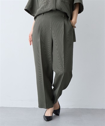 anyfee 【anyfee/大きいサイズ】リネン調テーパードパンツ《接触冷感 ・UVカット・イージーケア 》_subthumb_1