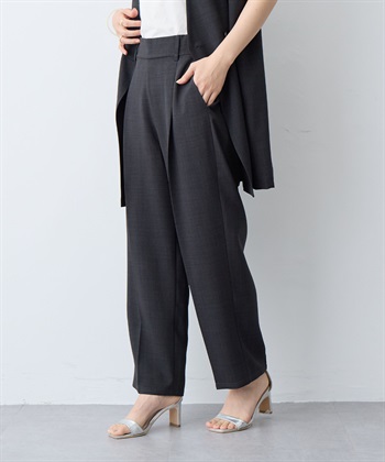 anyfee 【anyfee/大きいサイズ】リネン調テーパードパンツ《接触冷感 ・UVカット・イージーケア 》_subthumb_4