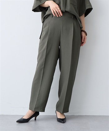 anyfee 【anyfee/大きいサイズ】リネン調テーパードパンツ《接触冷感 ・UVカット・イージーケア 》_subthumb_11