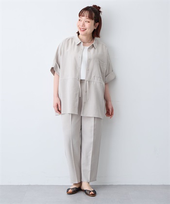 anyfee 【anyfee/大きいサイズ】リネン調テーパードパンツ《接触冷感 ・UVカット・イージーケア 》_subthumb_21