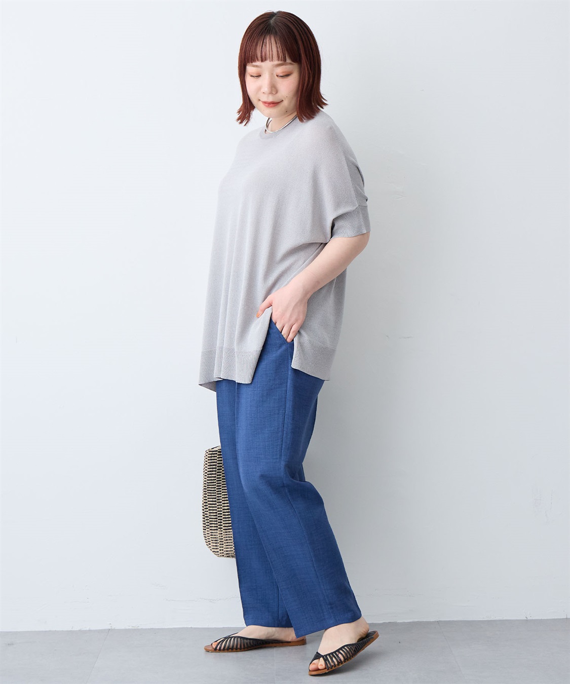 anyfee 【anyfee/大きいサイズ】リネン調テーパードパンツ《接触冷感 ・UVカット・イージーケア 》_sub_27