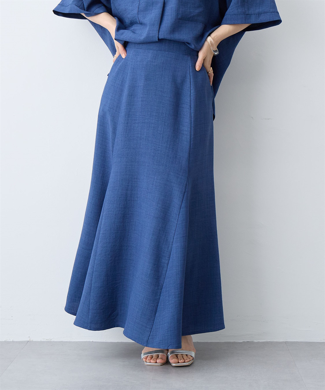 anyfee 【anyfee/大きいサイズ】リネン調マーメイドスカート《接触冷感 ・UVカット・イージーケア 》_sub_2