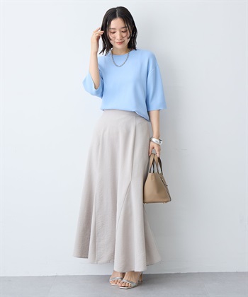 anyfee 【anyfee/大きいサイズ】リネン調マーメイドスカート《接触冷感 ・UVカット・イージーケア 》_subthumb_6
