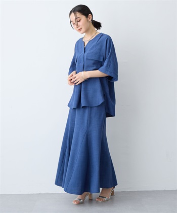 anyfee 【anyfee/大きいサイズ】リネン調マーメイドスカート《接触冷感 ・UVカット・イージーケア 》_subthumb_25