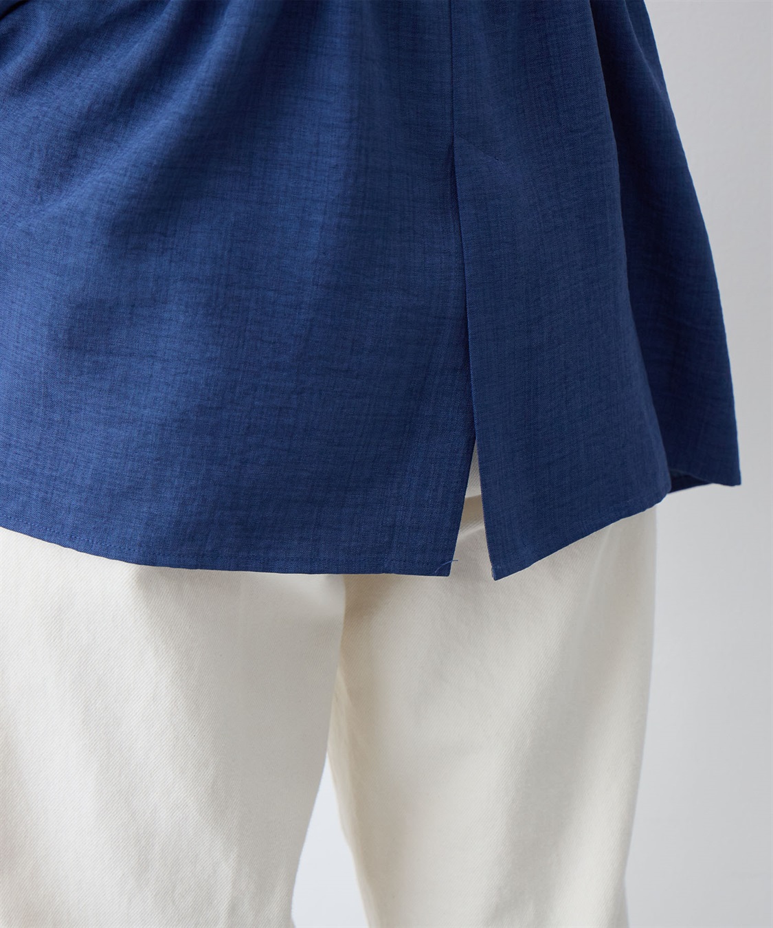 anyfee 【anyfee/大きいサイズ】リネン調ウエストドロストシャツブラウス《接触冷感 ・UVカット・イージーケア 》（2026SS）_sub_25