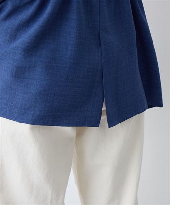 anyfee 【anyfee/大きいサイズ】リネン調ウエストドロストシャツブラウス《接触冷感 ・UVカット・イージーケア 》（2026SS）_subthumb_25