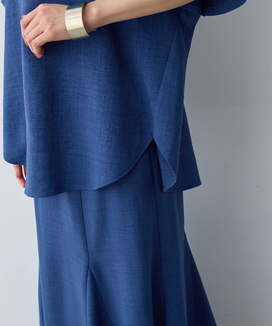 anyfee 【anyfee/大きいサイズ】リネン調ジップ付Tブラウス《接触冷感 ・UVカット・イージーケア 》_sub_22